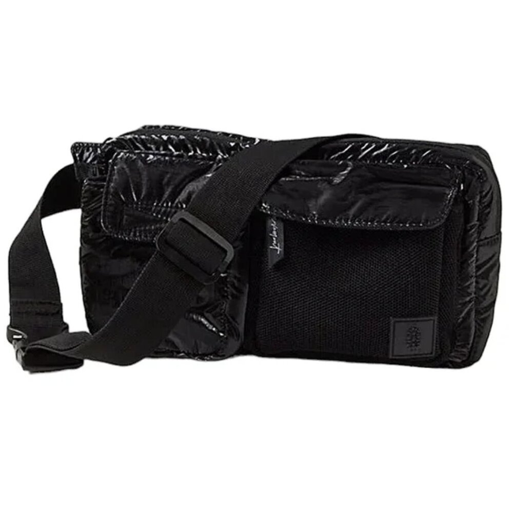 058 Free people Courtside Cargo Sling Crossbody Belt Bag in black NWOT